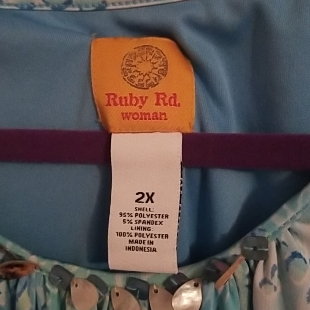 Ruby Rd. Blue Sundress - Picture 2 of 2